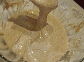 step8: 拌至緩流狀。