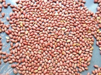 step8: 使用大面積的盤子讓花生泠却。