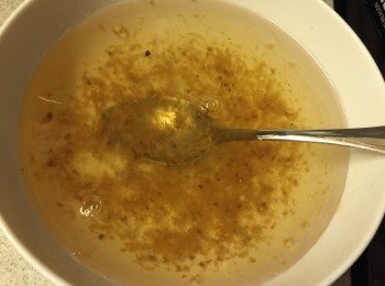 step5: 加入桂花糖和凍水慢慢攪勻, 備用