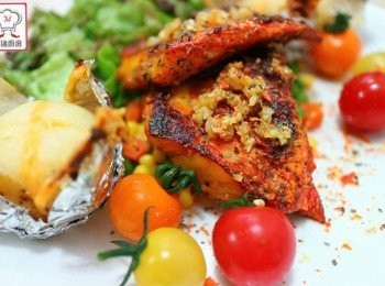 step4: 完成後可以加點雜菜伴碟