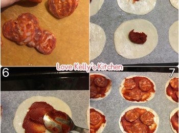 step2: 將辣肉腸切薄片備用；