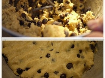 step4: 攪拌完成後(上)需壓平(下)!