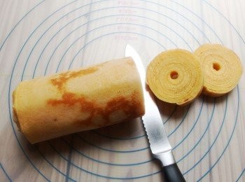 step9: 冷卻之後就以適當的厚度 一片一片切開。