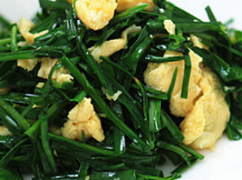 step5: 成品，韭菜，營養多，又對腸道好可以多吃，好下飯，實實的中國大眾菜