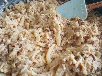 step7: 將粉槳與蘿蔔絲徹底拌勻。