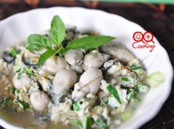 step6: 營養百分百的胡麻油牡蠣蛋，幫自己或坐月子的產婦補一下吧!