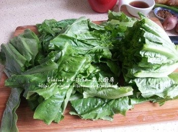 step5: 期間將油麥菜切段