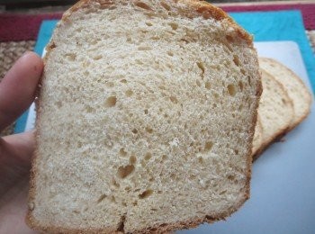 step3: 接下來就不用理它了，讓面麵包機發酵和烤了，健康又好吃！