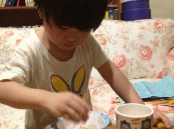 step3: 然後拍打成形，李子捏完我在幫忙整型一下