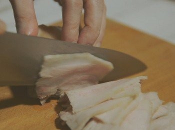 step8: 肉涼切薄片