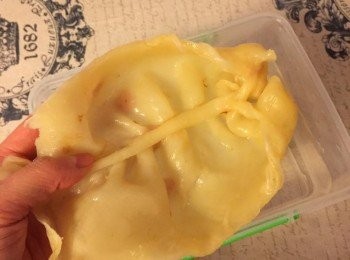 step6: 大了1/3, 可用膠袋分開，雪在冰箱，用時才取出，放室溫即可。