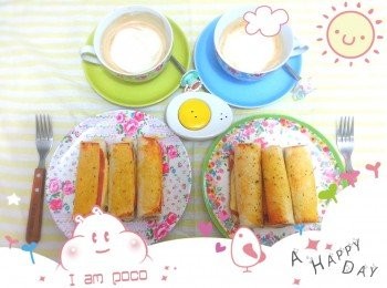 step9: 豐富靚靚早餐上桌。