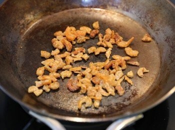step1: (1) 先將蝦米爆香備用