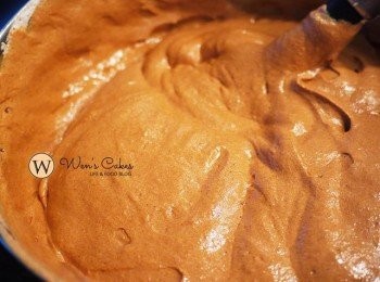 step10: 混合完成的樣子，體積應該是原本蛋黃糊的2-3倍大。有光澤的蓬鬆麵糊。