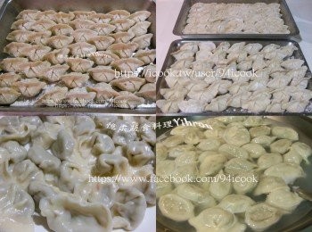 step5: 水餃放在塑膠盤或鐵盤入冷凍庫冷凍後，水餃若黏在盤子上，放置1分鐘稍稍扭轉水餃就會脫落，不建議用磁盤容易沾黏難脫落，一定要等水餃完全變硬後才可裝袋。