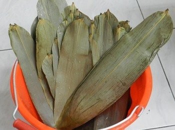 step1: 粽葉洗淨備用