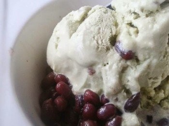 step4: 享用時加蜜紅豆，好美味喔！