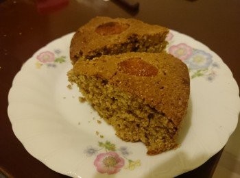 step4: 放進圓形蛋糕盤，用160度焗1小時10分鐘。