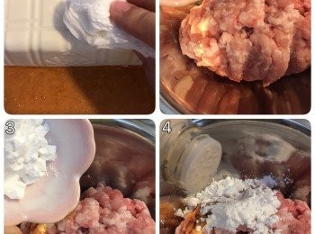 step2: 免治豬肉用<span class="group_2">調味料</span>醃好；