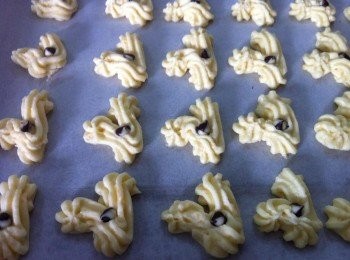 step5: 灑上巧克力，預熱烤箱160度上下火，烤25-30分鐘左右即可
【烤箱因各人烤箱，請自行調整】