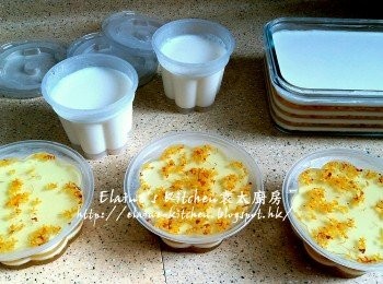 step10: 如此類推 , 今次一共做了5層及8層 , 待完全凝固後取出切件即可