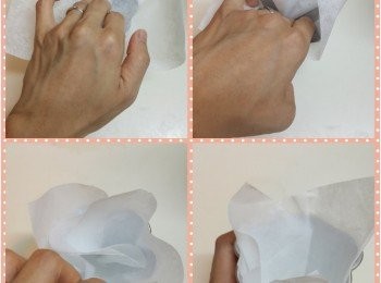 step1: 將烘培紙剪成合適大小,,放入模中,,用另一個模壓實,,如此類推!!