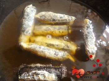 step4: 放入低溫油鍋中