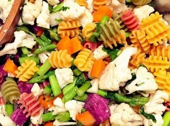 step3: 全部蔬菜粒用調味拌勻，後加入螺絲粉拌勻，