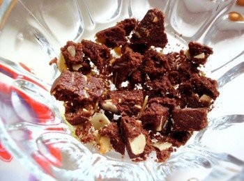 step1: 把手工餅乾弄碎當底