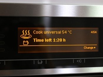 step2: Miele 54度1.5小時  (我想做到五成熟)