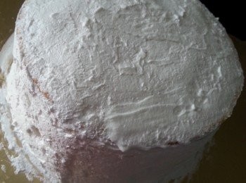 step22: 將已經打好的淡忌廉搽滿蛋糕四周範圍