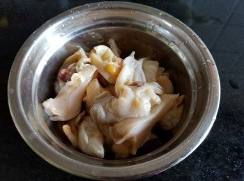 step3: 螺頭，清洗後切片