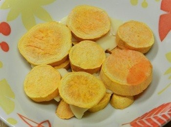step5: 再鋪上一層地瓜