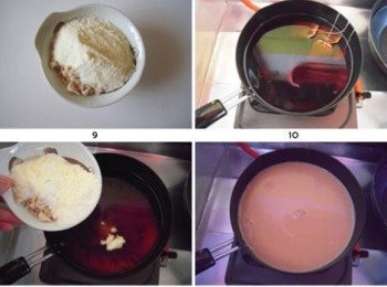 step6: <span class="group_2">奶茶部分</span>部分也做好了。用勺子將10顆左右的<span class="group_1">珍珠粉圓</span>盛在杯子裡，倒入奶茶後即可飲用。