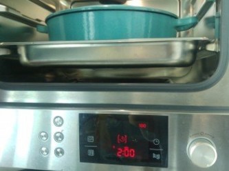 step4: 可選擇完煲蒸燉或轉用每人一盅燉3小時間, 蒸爐爐温100度。