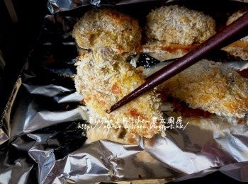 step12: 焗10分鐘後將雞塊取出反轉另一面 , 再入焗爐繼續用160C焗10分鐘