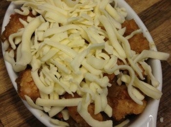 step5: 加上乳酪絲，進烤箱焗烤到融化便可以囉