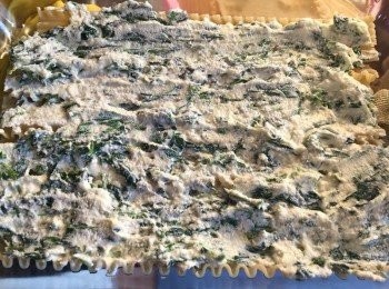 step8: 第三層 ricotta mix 均勻拌好的義大利乳清起司