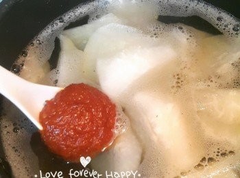 step5: 約15分鐘後, 加入韓式麵豉醬