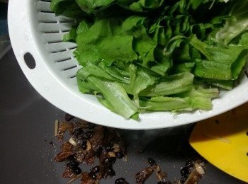 step5: 落油麥菜炒勻