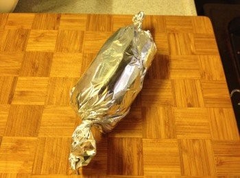step6: 用錫紙包好