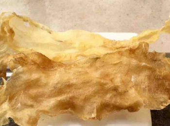 step1: 花膠泡發一夜。