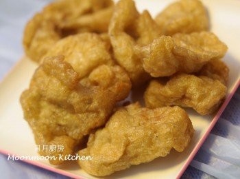 step1: 炸麵筋半斤(8隻左右)