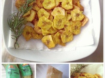 step3: 將所有炸好的芭蕉片均勻灑上一些鹽巴調味、或也有人灑一些辣椒粉(red pepper)、沾酪梨醬(Avocado Sauce)都可!