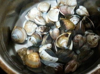 step2: 蛤蜊吐沙後洗淨