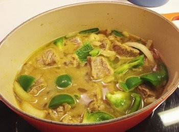 step4: 加水至略蓋過材料後, 蓋上煲蓋細火炆30分鐘