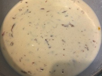 step4: 放涼後便可以加入粉漿中，撈匀備用。