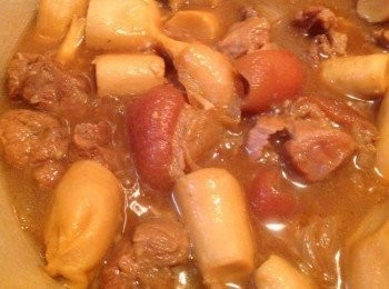 step5: 加入紹興酒煮到肉軟