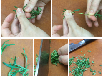 step5: 迷迭香, 洋芫荽切碎