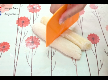 step9: 碌成長條形，再切成4件，完成！